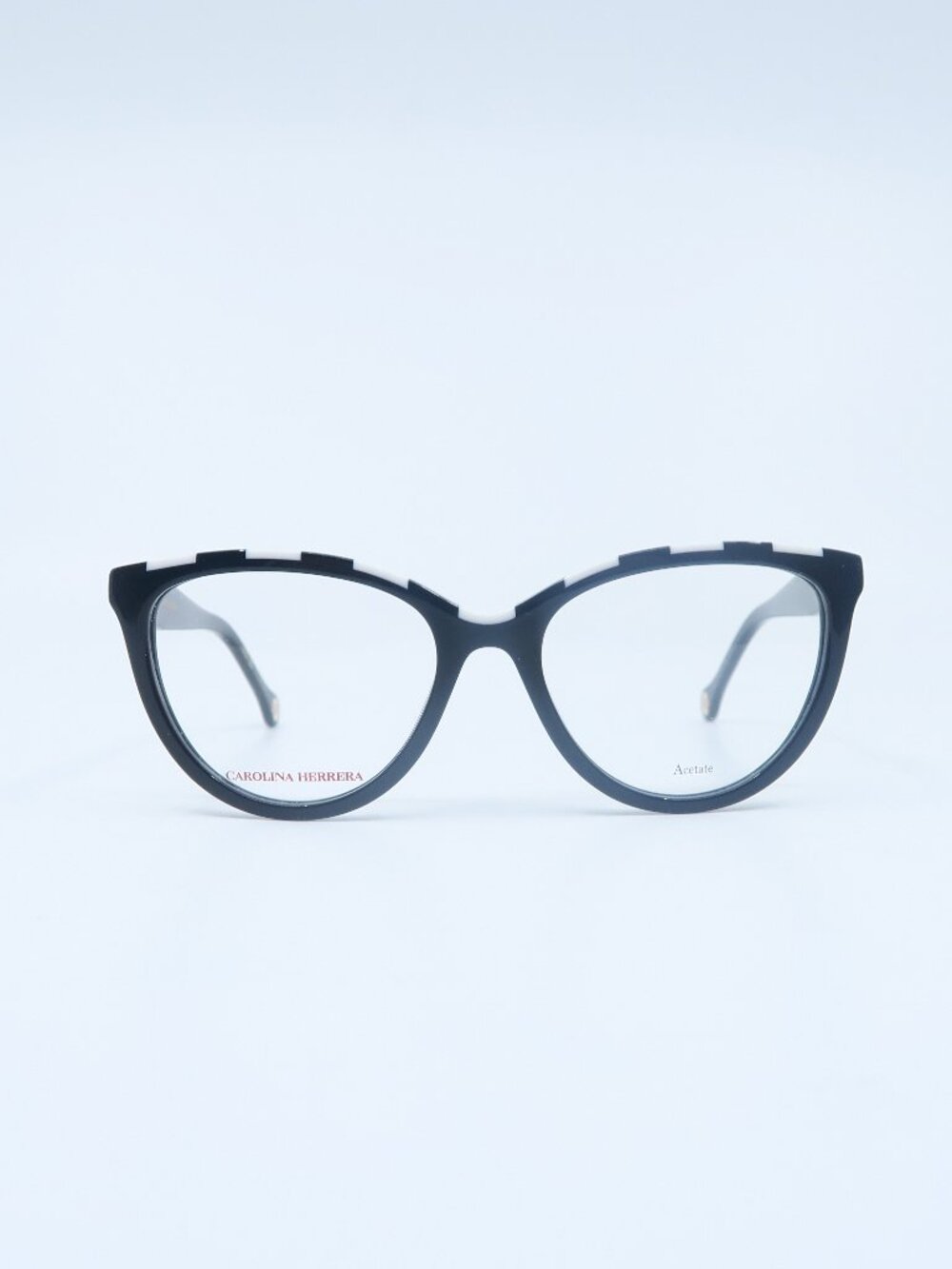 Carolina Herrera HER0148 80S Black and White Cat Eye, New Women's Eyeglasses.
